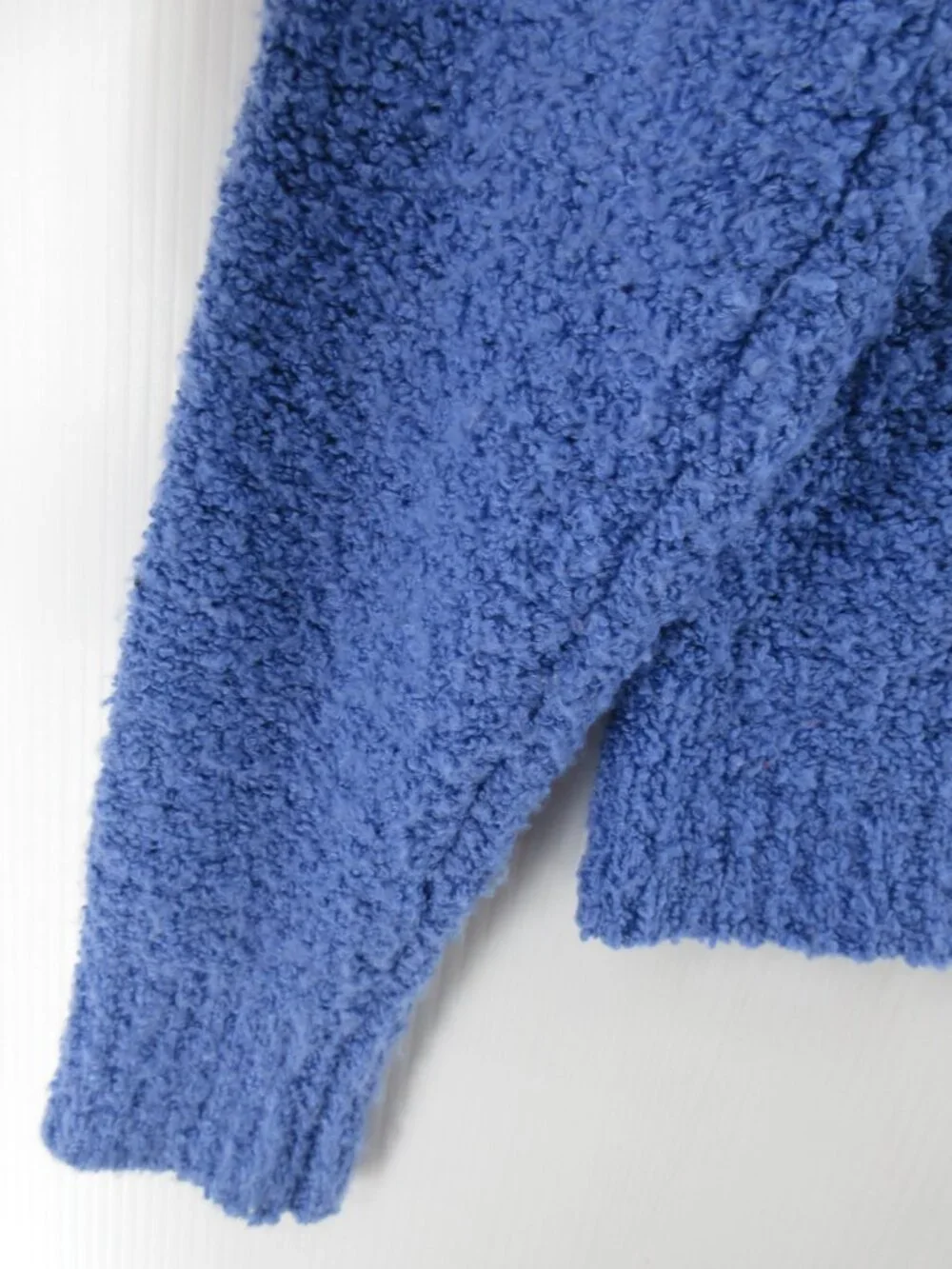 Free People Sweater Small Boucle Fuzzy Oversized Boxy Pullover Knit